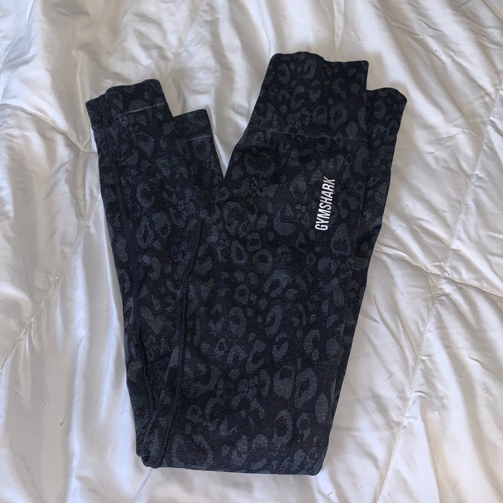 Gymshark Animal Adapt Seamless Black Leopard Camo Leggings Size XS
